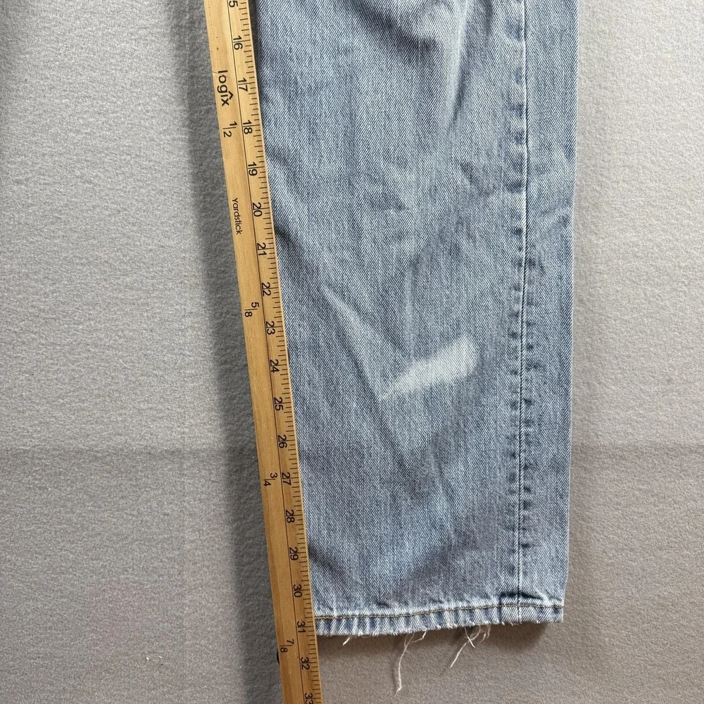 Levis 501 Jeans Mens 34x34 (Fit 32x31) Light Wash Straight Distressed Denim